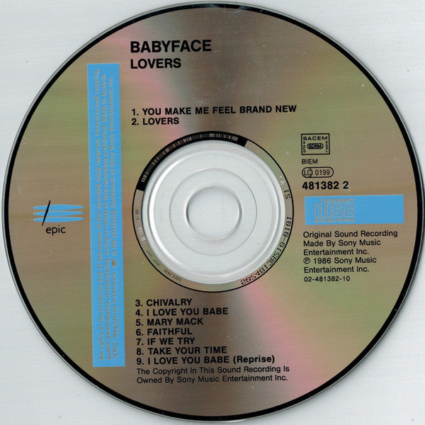 Babyface : Lovers (CD, Album, RE)