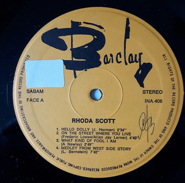 Rhoda Scott : Rhoda Scott (LP, Comp)