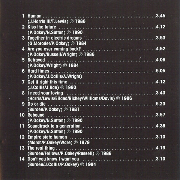 The Human League : Soundtrack To A Generation (CD, Comp)