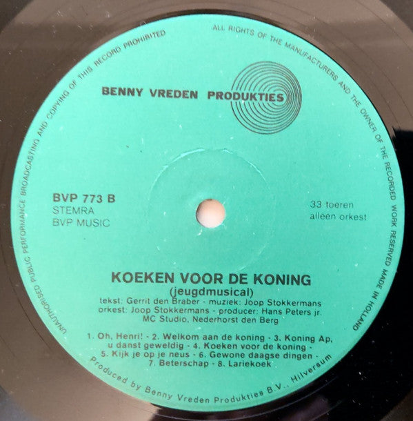 Orkest o.l.v. Joop Stokkermans - Kinderkoor Lidy Peters : Koeken Voor De Koning (LP)