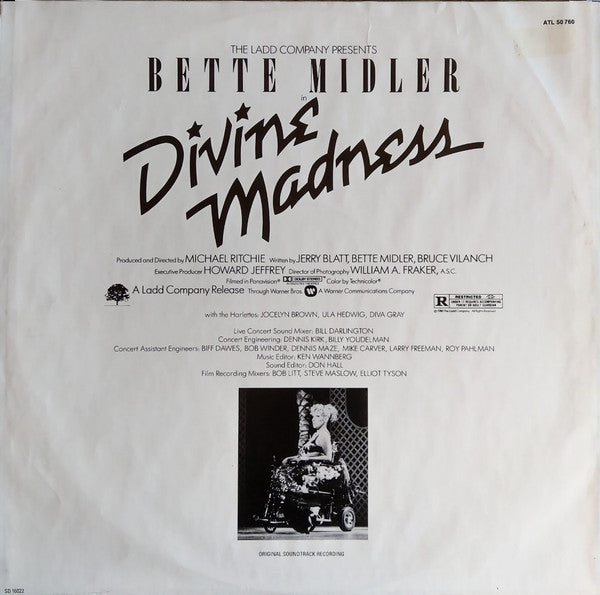 Bette Midler : Divine Madness (LP, Album)