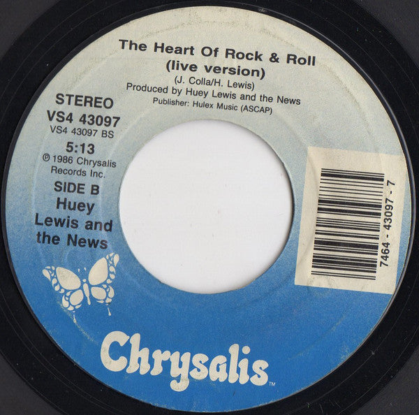 Huey Lewis & The News : Jacob's Ladder (7", Single, Styrene, Car)