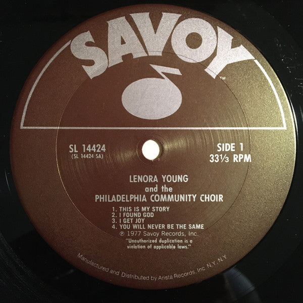 Lenora Young and the Philadelphia Community Choir : This Is My Story (LP, Album)