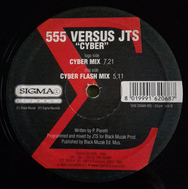 555 Versus Jimmy The Sound : Cyber (12")