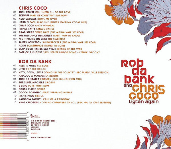 Rob da Bank And Chris Coco : Listen Again (2xCD, Comp)