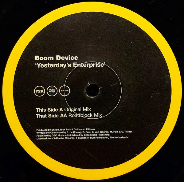 Boom Device : Yesterday's Enterprise (12")