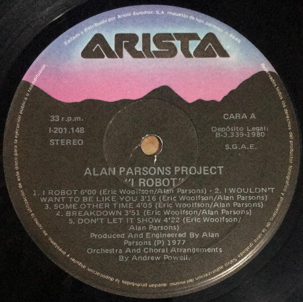 The Alan Parsons Project : I Robot (LP, Album, RE, Gat)