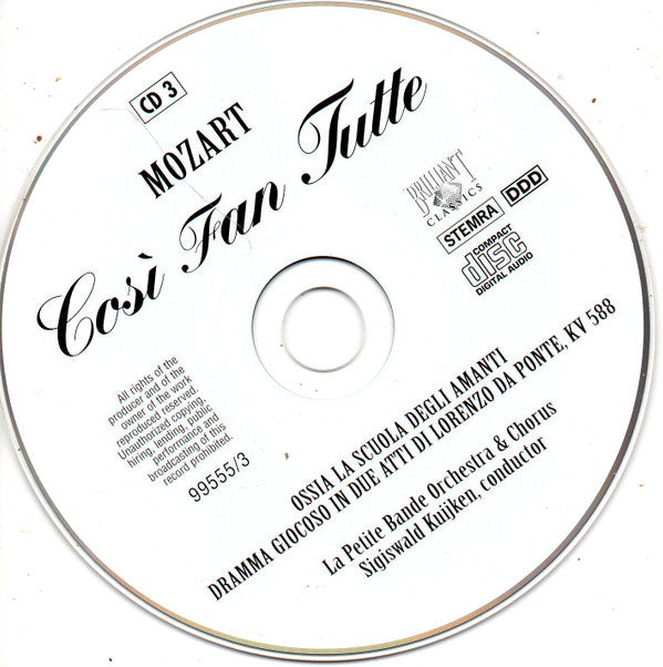 Wolfgang Amadeus Mozart / La Petite Bande, Sigiswald Kuijken : Così Fan Tutte - Opera Buffa (Box + 3xCD, Album, RE)