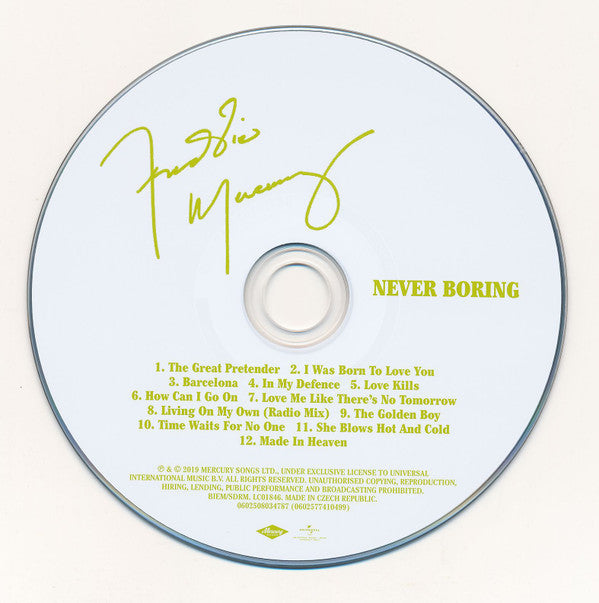 Freddie Mercury : Never Boring (Box, Comp + CD, Comp + CD, Album, RE, S/Edition + )