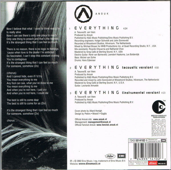 Anouk : Everything (CD, Single, Copy Prot.)
