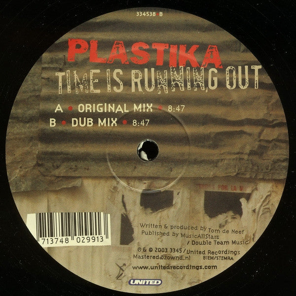 Plastika : Time Is Running Out (12")
