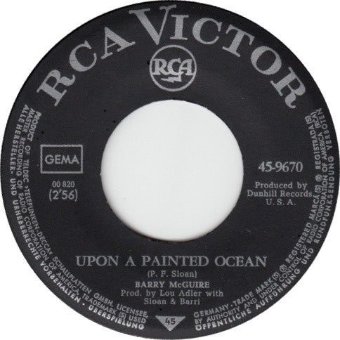 Barry McGuire : Upon A Painted Ocean / Child Of Our Times (7", Single)