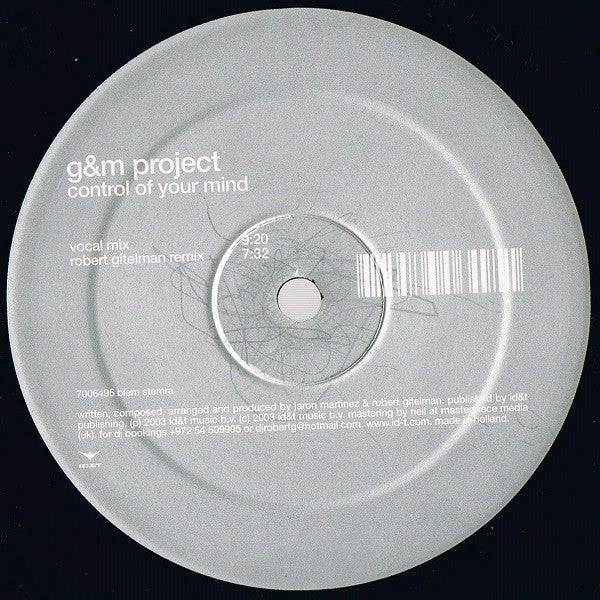 G&M Project : Control Of Your Mind (12")