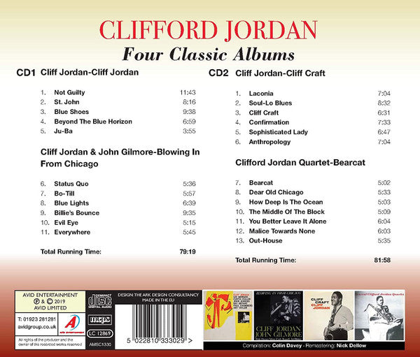 Clifford Jordan : Four Classic Albums (2xCD, Comp, RM)