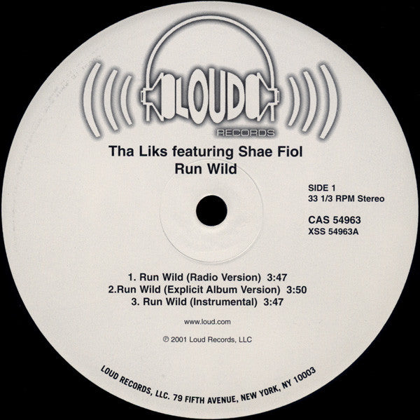 Tha Liks* : Run Wild / Anotha Round (12", Promo)