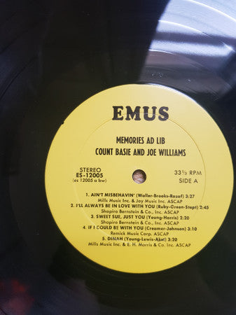 Joe Williams / Count Basie : Memories Ad Lib (LP, Album)