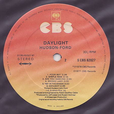 Hudson-Ford : Daylight (LP, Album)
