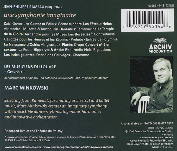 Jean-Philippe Rameau - Les Musiciens Du Louvre, Marc Minkowski : Une Symphonie Imaginaire (CD, Album)
