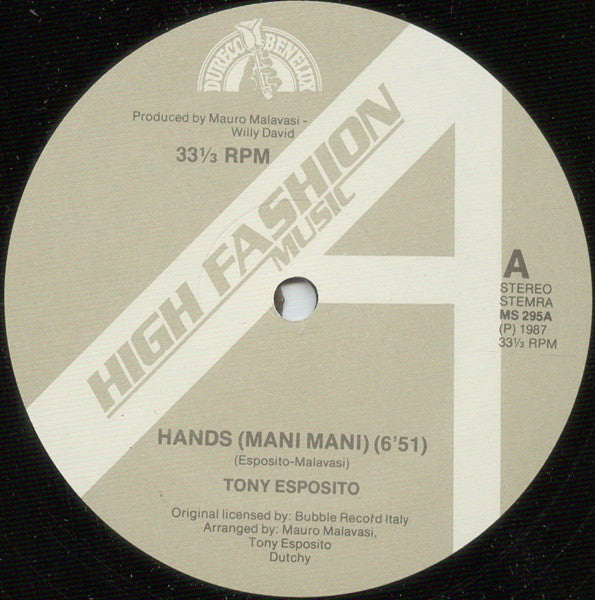 Tony Esposito : Hands (Mani Mani) (12")