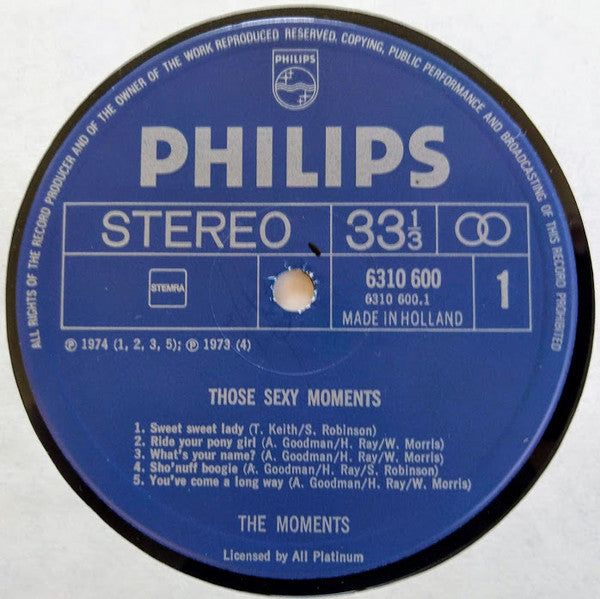 The Moments : Those Sexy Moments (LP, Comp)