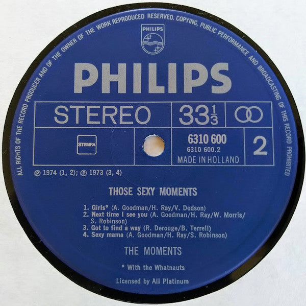 The Moments : Those Sexy Moments (LP, Comp)
