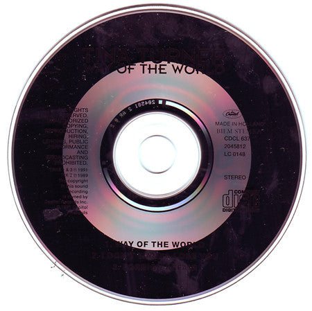 Tina Turner : Way Of The World (CD, Single)