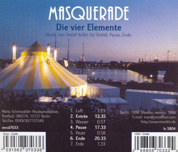 Detlef Keller : Masquerade (CD, Album)