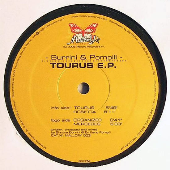 Burrini & Pompili : Tourus E.P. (12", EP)