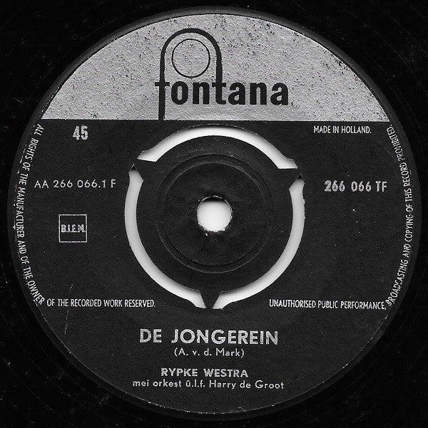 Rypke Westra : De Jongerein (7", Single)