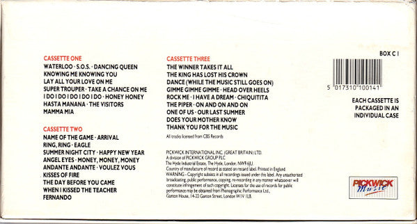 ABBA : The Hits Box (3xCass, Comp + Box, Comp)