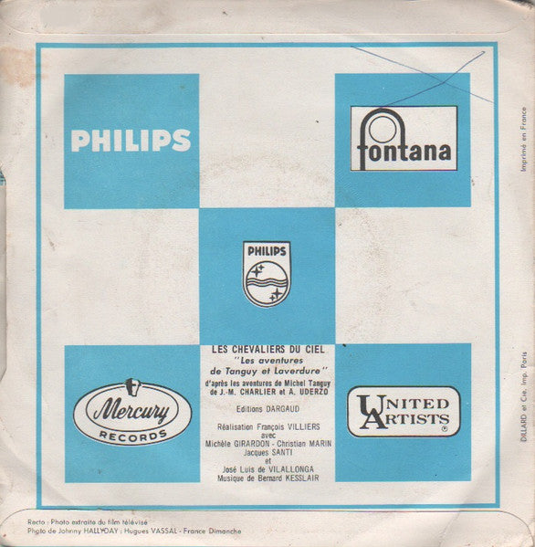 Johnny Hallyday / Armand Migiani Et Son Orchestre : Les Chevaliers Du Ciel / Jet - Jerk (7", Mono, Pap)