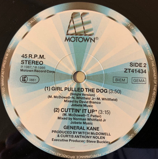 General Kane : Girl Pulled The Dog (12", Maxi)