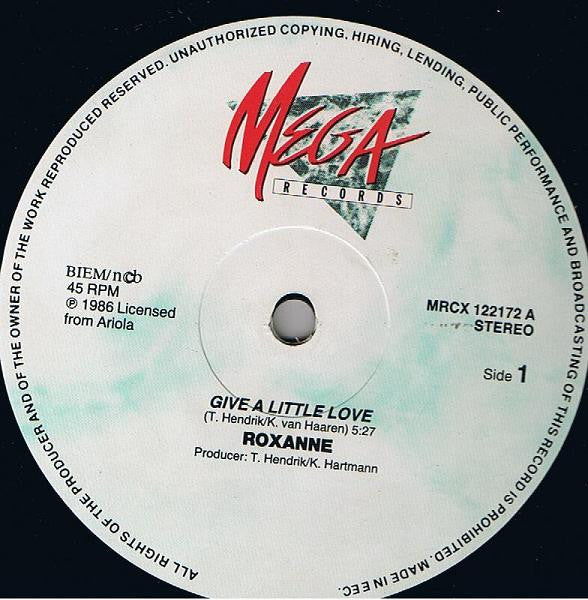 Roxanne (2) : Give A Little Love (12")