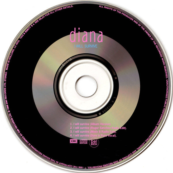 Diana Ross : I Will Survive (CD, Maxi)