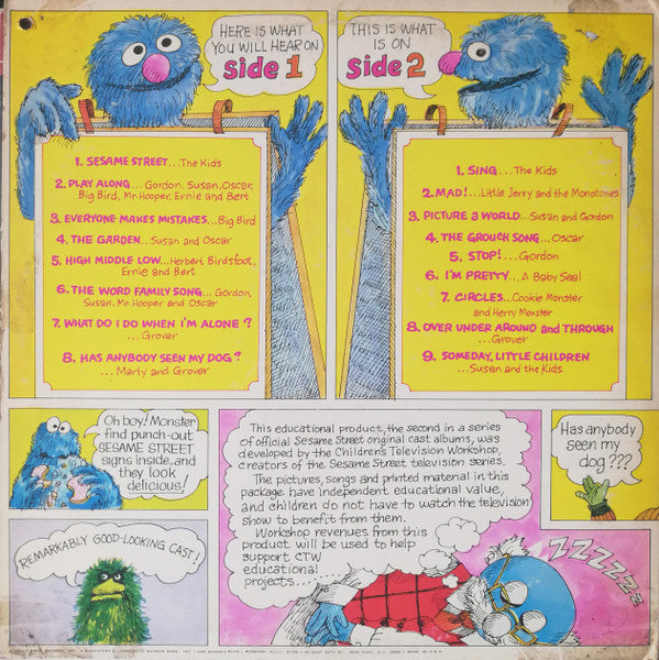 Sesame Street Starring Sesame Street Original Cast : The Official Sesame Street 2 Book-And-Record Album (LP, Album, Ter)