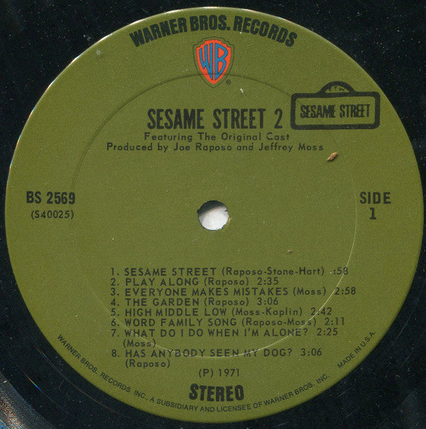 Sesame Street Starring Sesame Street Original Cast : The Official Sesame Street 2 Book-And-Record Album (LP, Album, Ter)