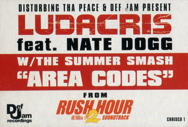 Ludacris Feat. Nate Dogg : Area Codes (CD, Single, Promo, Dig)