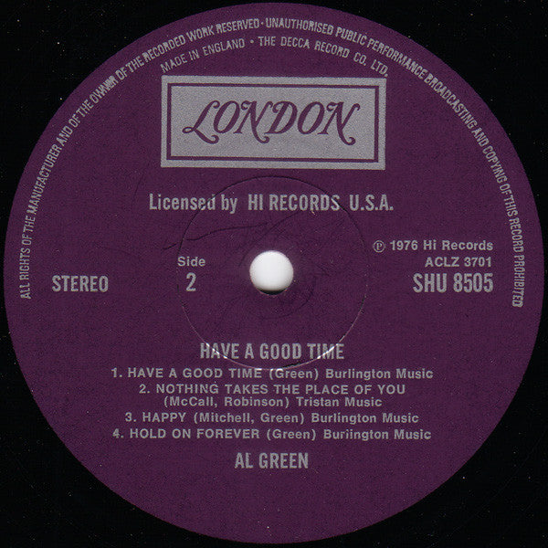 Al Green : Have A Good Time (LP, Album)