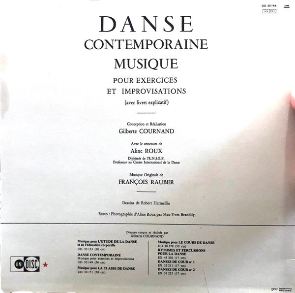 François Rauber : Danse Contemporaine - Musique Pour Exercices Et Improvisations (LP, RE)