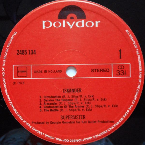 Supersister (2) : Iskander (LP, Album, RE)
