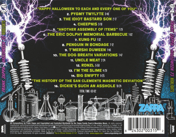 Frank Zappa : Halloween 73 Highlights  (CD, Album, Son)