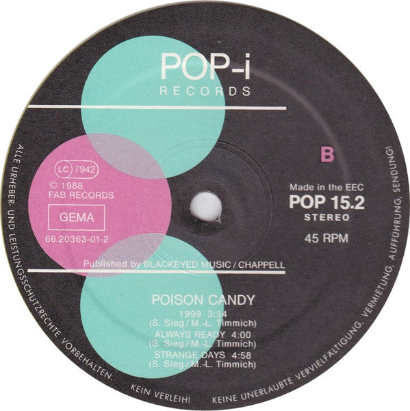 Poison Candy : Poison Candy (12", MiniAlbum, Cle)