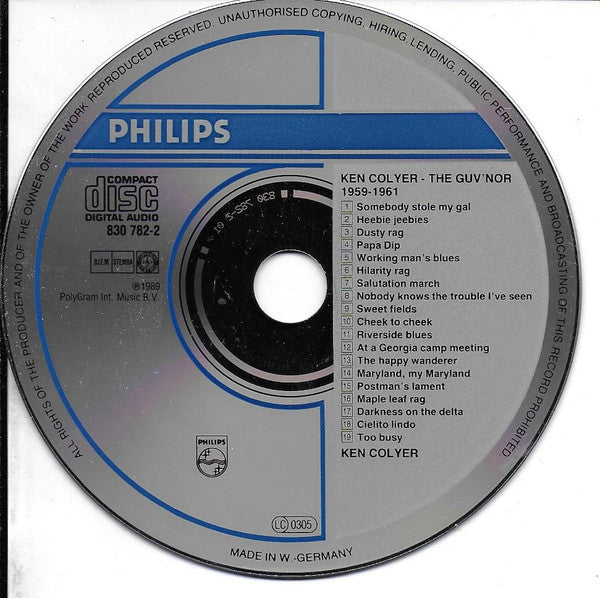 Ken Colyer : The Guv'nor 1959-1961 (CD)