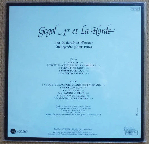 Gogol Premier Et La Horde : Hencor' Pir (LP, Album)