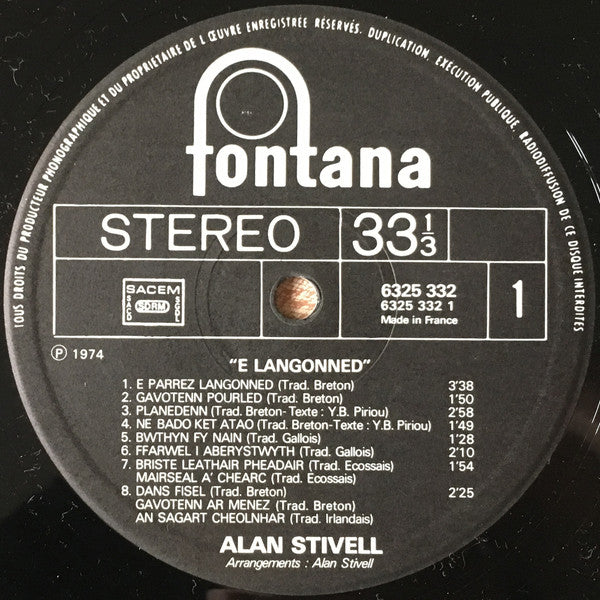 Alan Stivell : E Langonned = A Langonnet (LP, Album)
