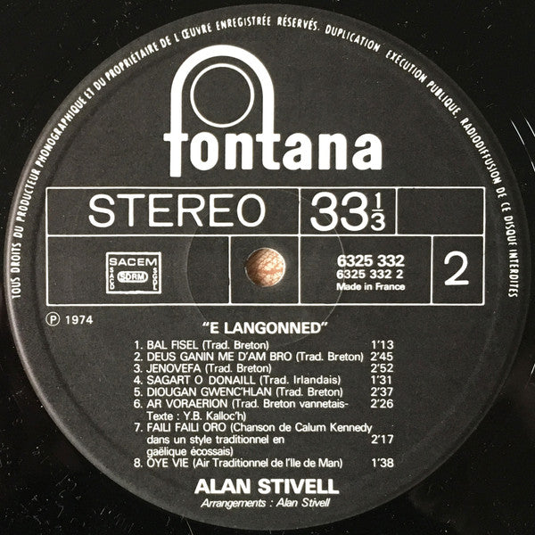 Alan Stivell : E Langonned = A Langonnet (LP, Album)
