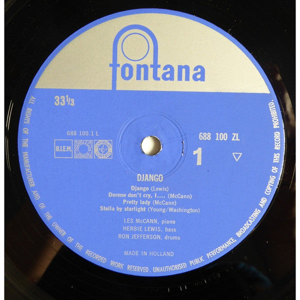 Les McCann : Django (LP, Mono)