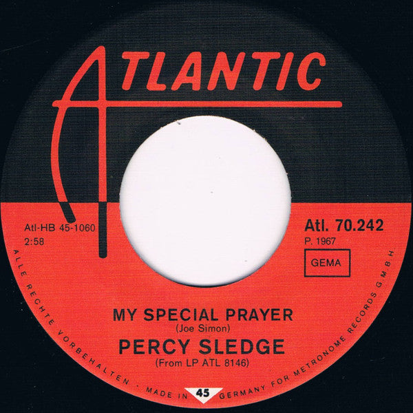 Percy Sledge : My Special Prayer / Pledging My Love (7", Single)