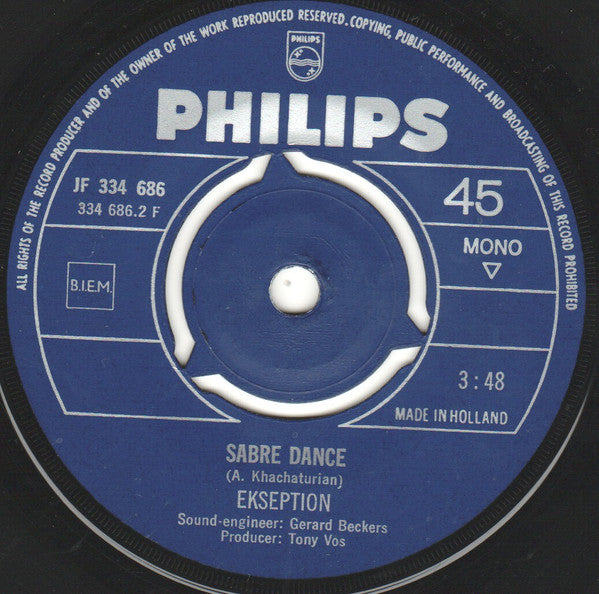 Ekseption : 5th Symphony Beethoven / Sabre Dance (7", Single, Mono)