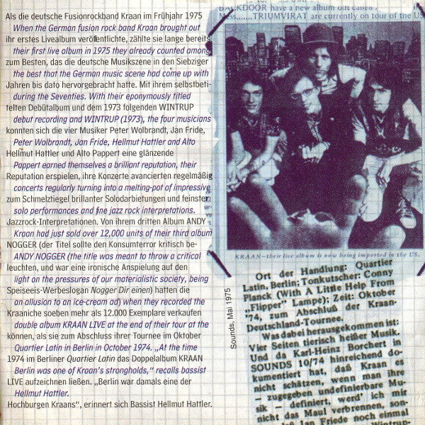 Kraan : Live (CD, Album, RE, RM)